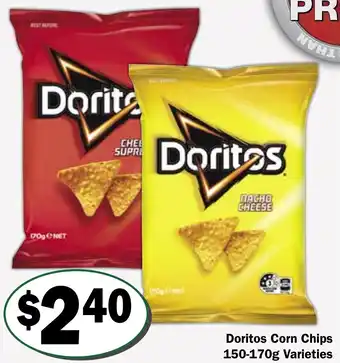 Friendly Grocer Doritos Corn Chips 150-170g Varieties offer