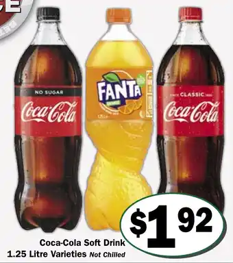 Friendly Grocer Coca-Cola Soft Drink 1.25 Litre Varieties offer