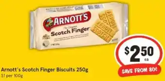 IGA Arnott's Scotch Finger Biscuits 250g offer