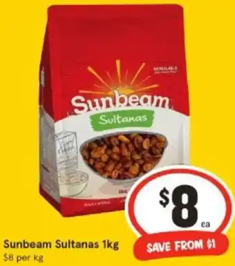 IGA Sunbeam Sultanas 1kg offer