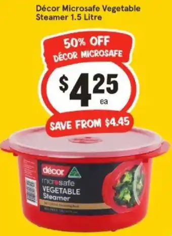 IGA Décor Microsafe Vegetable Steamer 1.5 Litre offer