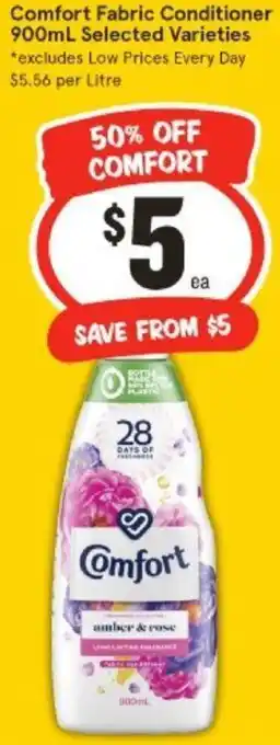 IGA Comfort Fabric Conditioner 900mL Selected Varieties offer