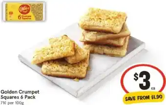IGA Golden Crumpet Squares 6 Pack offer