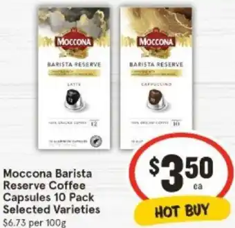 IGA Moccona Barista Reserve Coffee Capsules 10 Pack offer