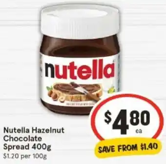 IGA Nutella Hazelnut Chocolate Spread 400g offer