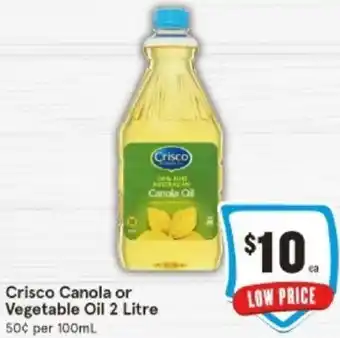 IGA Crisco Canola or Vegetable Oil 2 Litre offer