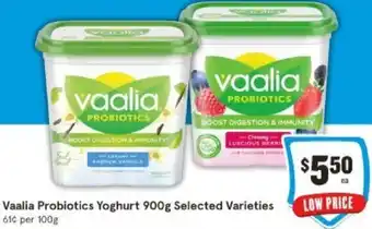 IGA Vaalia Probiotics Yoghurt 900g offer
