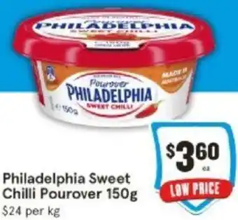 IGA Philadelphia Sweet Chilli Pourover 150g offer