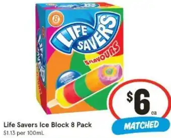 IGA Life Savers Ice Block 8 Pack offer