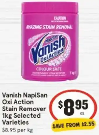 IGA Vanish Napisan Oxi Action Stain Remover 1kg offer
