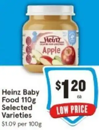 IGA Heinz Baby Food 110g offer
