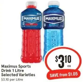 IGA Maximus Sports Drink 1 Litre offer