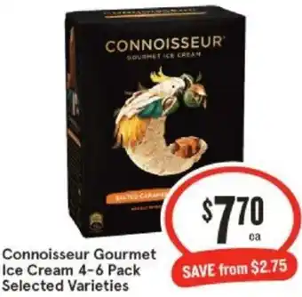 IGA Connoisseur Gourmet Ice Cream 4-6 Pack offer