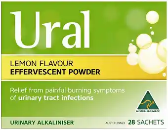 Pharmacy Best Buys Ural Lemon Flavour Effervescent Powder 28 Sachets offer