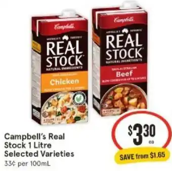 IGA Campbell's Real Stock 1 Litre offer