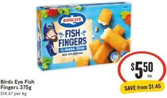 IGA Birds Eye Fish Fingers 375g offer