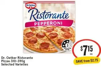 IGA Dr. Oetker Ristorante Pizzas 310-390g offer