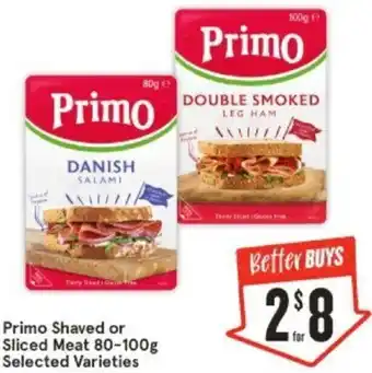 IGA Primo Shaved or Sliced Meat 80-100g offer