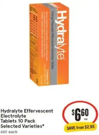 Hydralyte Effervescent Electrolyte Tablets 10 Pack