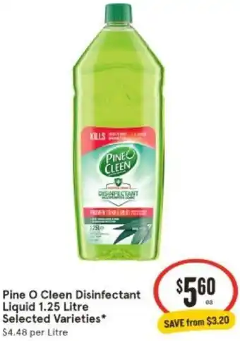 IGA Pine O Cleen Disinfectant Liquid 1.25 Litre offer