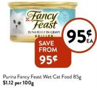 Foodworks Purina Fancy Feast Wet Cat Food 85g offer