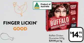 Foodworks Buffalo Chicken Drumettes 500g offer