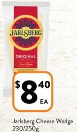 Foodworks Jarlsberg Cheese Wedge 230/250g offer
