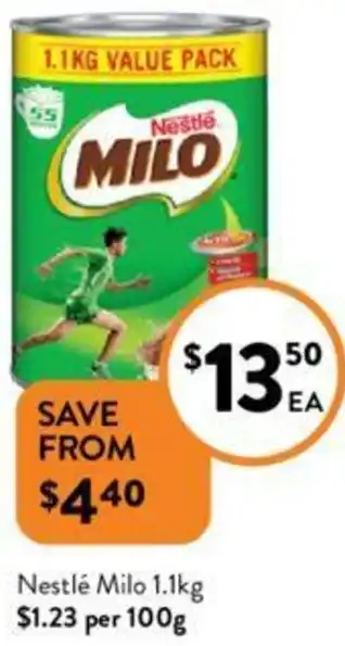 Foodworks Nestlé Milo 1.1kg offer