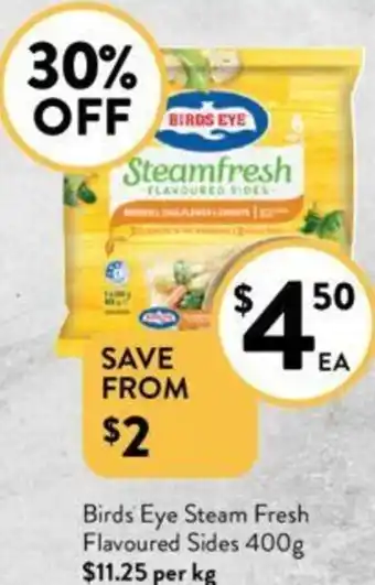 Foodworks Birds Eye Steam Fresh Flavoured Sides 400g offer