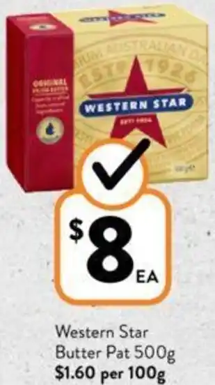 Foodworks Western Star Butter Pat 500g offer