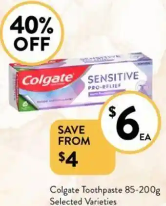 Foodworks Colgate Toothpaste 85-200g offer