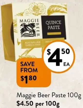 Foodworks Maggie Beer Paste 100g offer