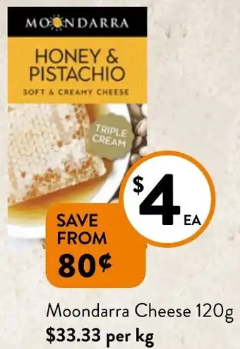 Foodworks Moondarra Cheese 120g offer
