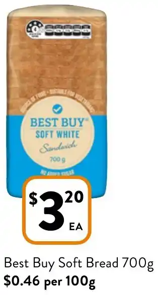 Foodworks Best Buy Soft Bread 700g offer