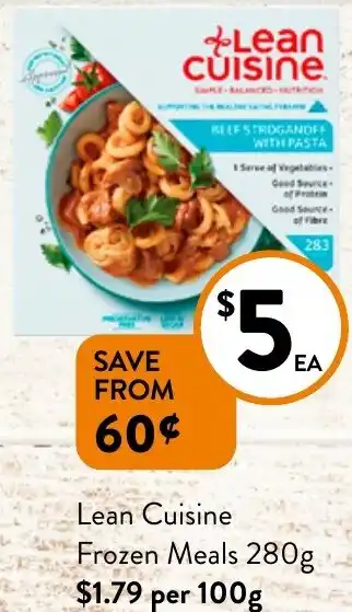 Foodworks Lean Cuisine Frozen Meals 280g offer