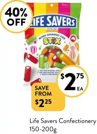 Foodworks Life Savers Confectionery 150-200g offer