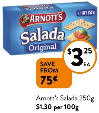 Foodworks Arnott's Salada 250g offer