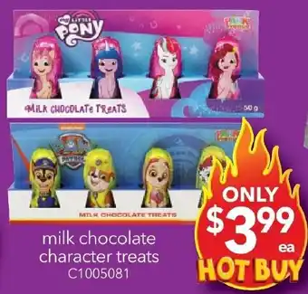 milk chocolate character treats