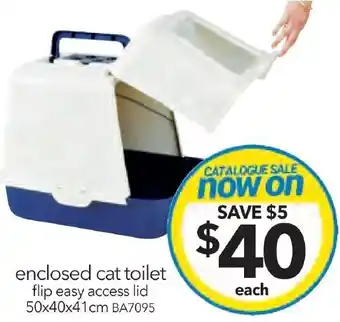 Cheap as Chips enclosed cat toilet flip easy access lid 50x40x41cm offer