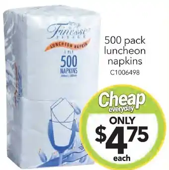 Cheap as Chips 500 pack luncheon napkins offer