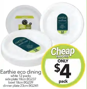 Cheap as Chips Earthie eco dining white 12 packs offer