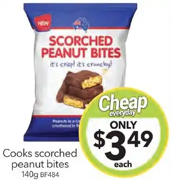 Cooks scorched peanut bites 140g