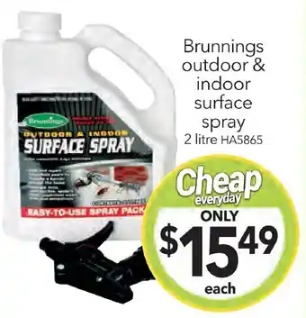 Cheap as Chips Brunnings outdoor & indoor surface spray offer