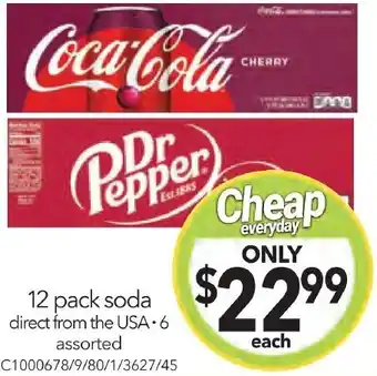 Cheap as Chips 12 pack soda offer
