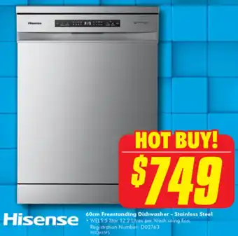 The Good Guys 60cm Freestanding Dishwasher - Stainless Steel offer