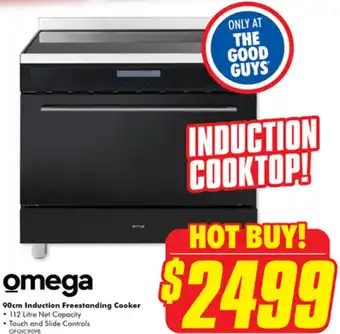 The Good Guys omega 90cm Induction Freestanding Cooker offer