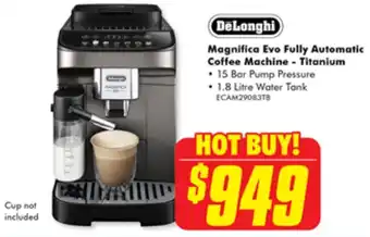 The Good Guys DeLonghi Magnifica Evo Fully Automatic Coffee Machine - Titanium offer