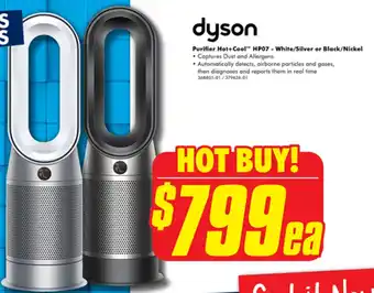 The Good Guys dyson Purifier Hot+Cool™ HP07 - White/Silver or Black/Nickel offer
