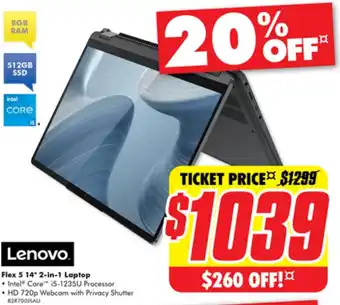 The Good Guys Flex 5 14" 2-in-1 Laptop offer