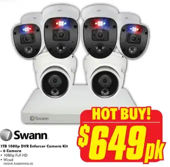 The Good Guys Swann 1TB 1080p DVR Enforcer Camera Kit - 6 Camera offer